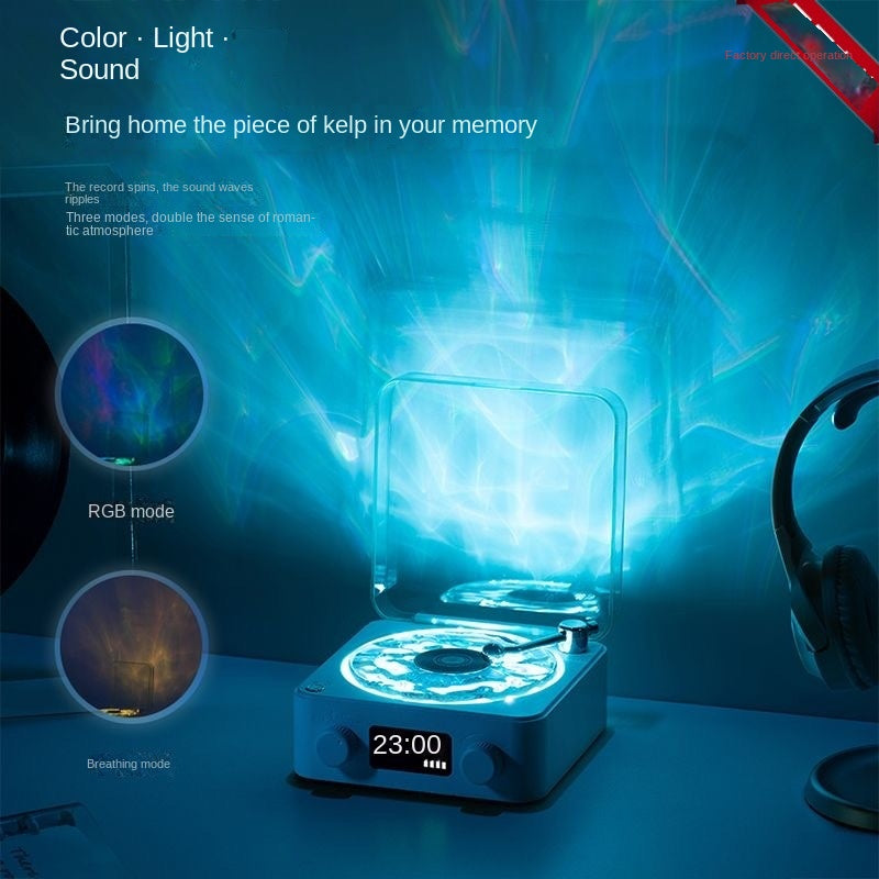 White Noise Bluetooth Speaker with Projection Night Light - Mini Wireless High-Quality Sound Clock Speaker, Perfect Gift