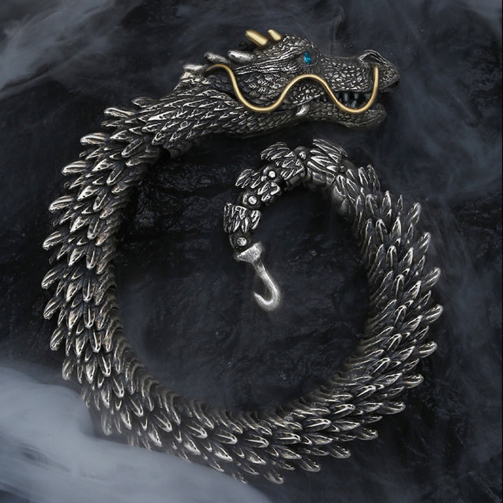 Nordic Dragon Handmade Amulet Luck Protection Chain Bracelet