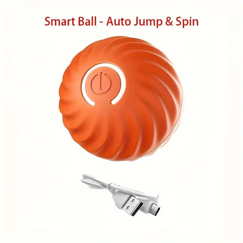 Gravity Smart Bounce Ball - Electric Rechargeable Cat & Dog Toy, Self-Entertaining Pet Ball