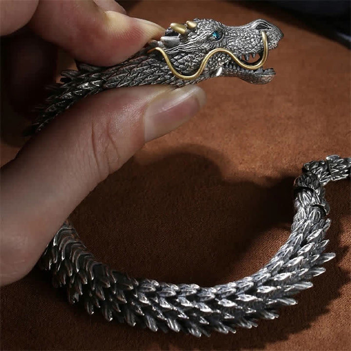 Nordic Dragon Handmade Amulet Luck Protection Chain Bracelet