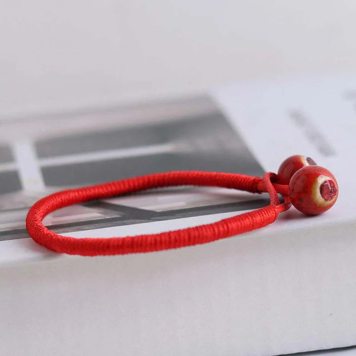 FengShui Lucky Red String Ceramic Bracelet