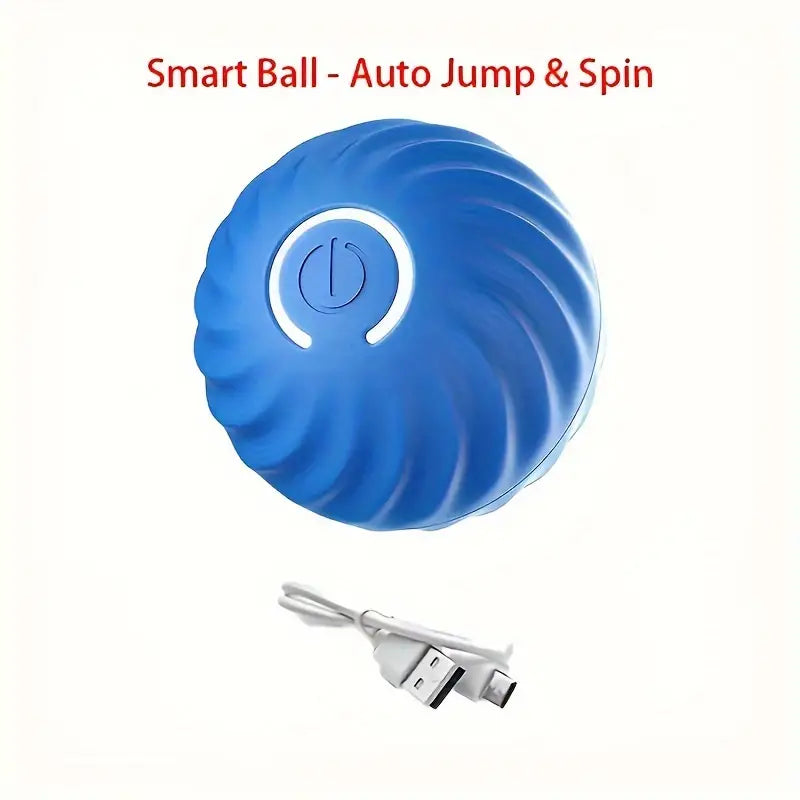 Gravity Smart Bounce Ball - Electric Rechargeable Cat & Dog Toy, Self-Entertaining Pet Ball