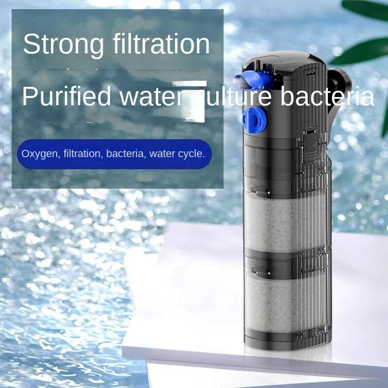 Aquarium Filter - 3-in-1 Internal Water Circulation, Self-Cleaning Sub