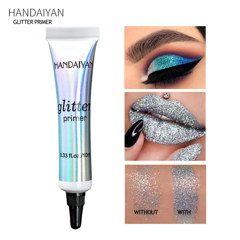 HANDAIYAN Multi-Use Glitter Primer - Lip, Eye, and Face Base for Long-Lasting Shine