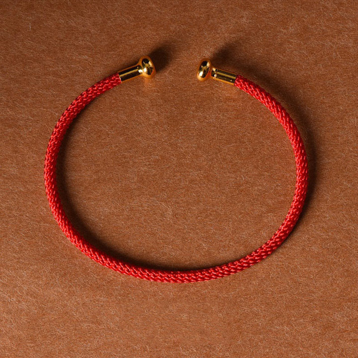 Simple Design Handmade Luck Braid String Cuff Bracelet