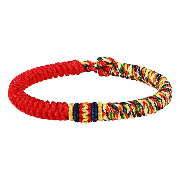 Tibetan Handmade Multicolored Thread King Kong Knot Strength Braid String Bracelet