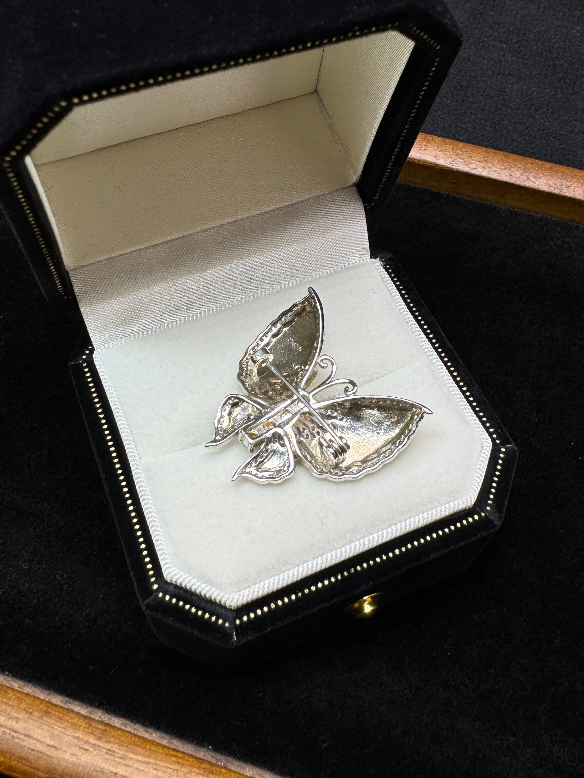 Gold and Silver Butterfly Brooch