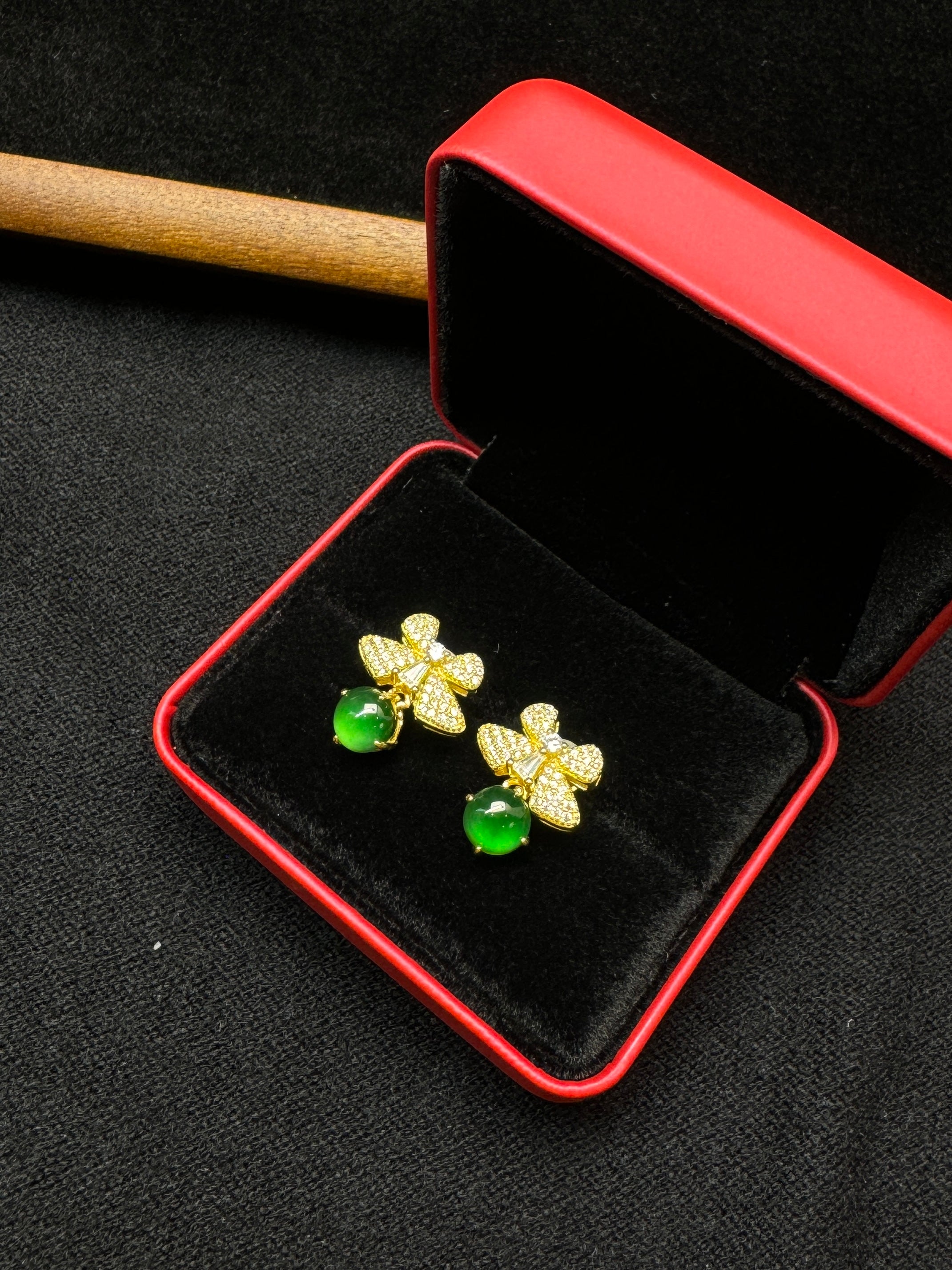 Gold-Plated Bowknot Stud Earrings