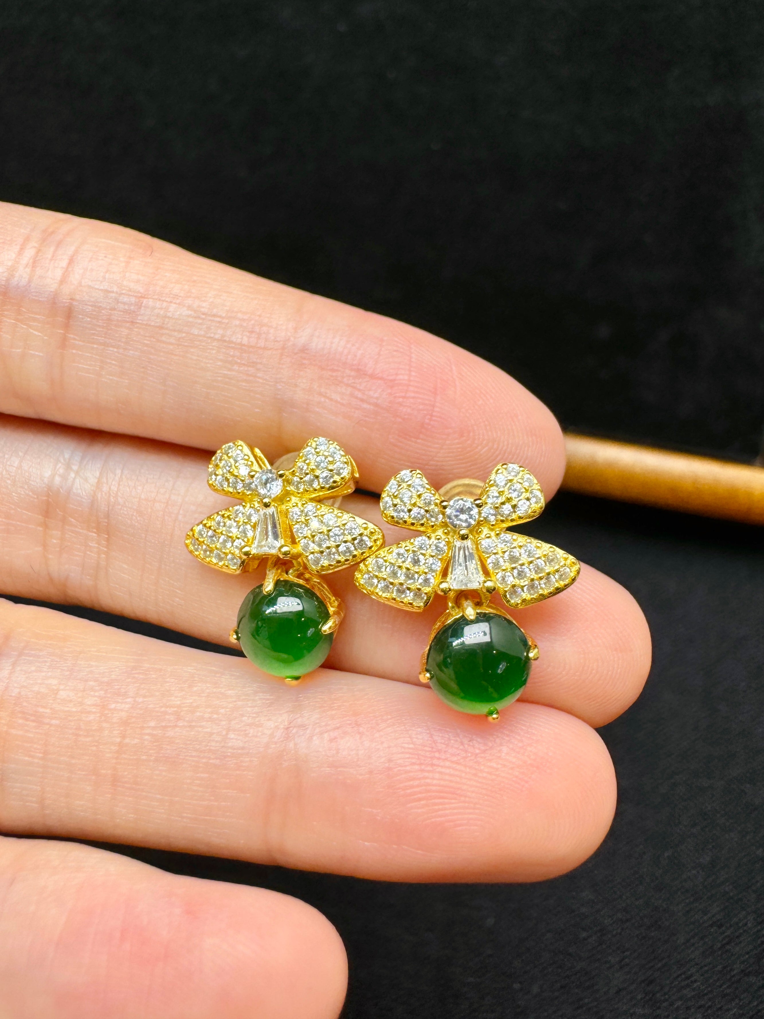 Gold-Plated Bowknot Stud Earrings