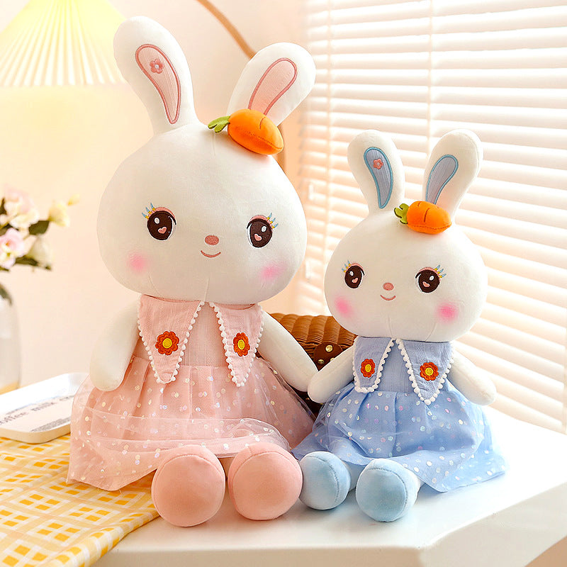 Sweetheart Bunny Plush Toy - Cute White Rabbit Stuffed Animal in 3 Colors