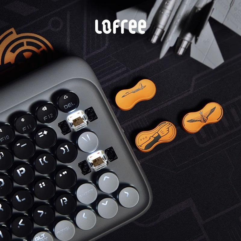 Lofree Shandong Ship Color Mechanical Keyboard and Mouse Set - Wireless Bluetooth Tea Switch Keyboard for Laptops