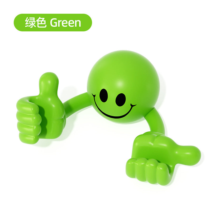 Smiley Face Thumbs Up Phone Holder - Desktop Cartoon Stand, Multiple Colors and Styles