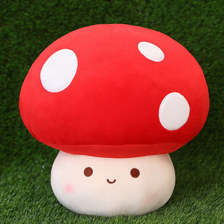 Cute Mushroom Plush Pillow - Soft Stuffed Doll for Girls - Cozy Hugging Toy and Birthday Gift