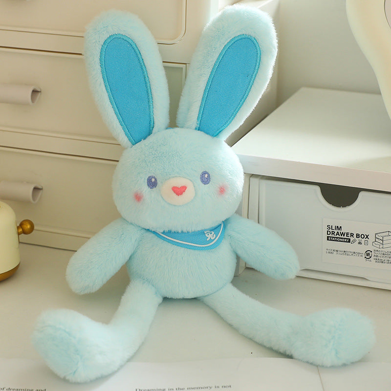 Dopamine Pull-String Rabbit Plush Keychain - Cute Bunny Plush Toy, Backpack Charm, and Heartfelt Gift