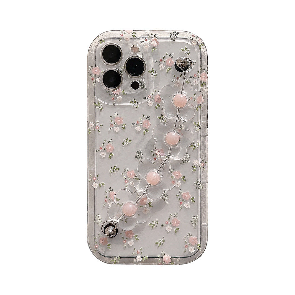 Fresh floral iPhone series Apple transparent phone case