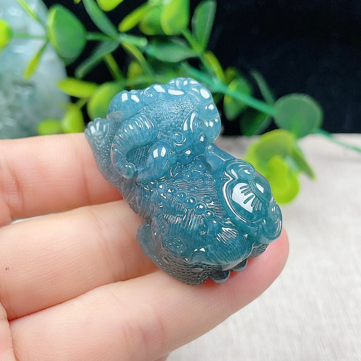 Natural Burmese Jade Pixiu Pendant