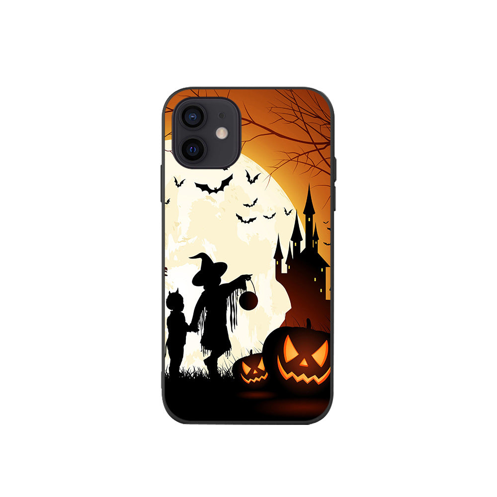 Halloween Party Phone Case - Creative Pumpkin, Witch, Bat, and Haunted House Protective Cover