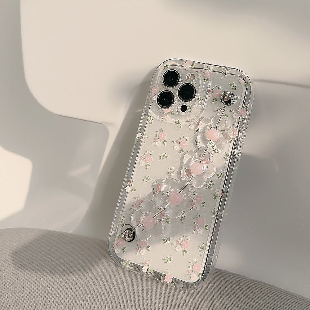 Fresh floral iPhone series Apple transparent phone case