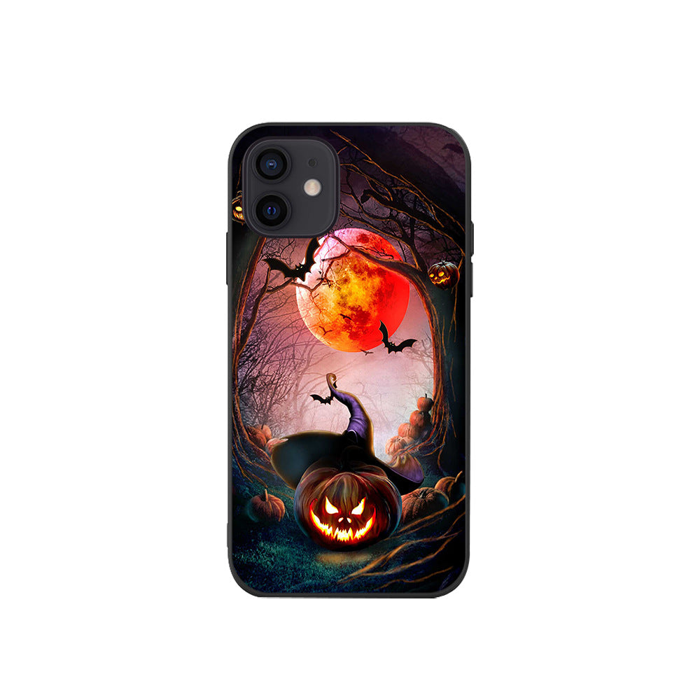 Halloween Party Phone Case - Creative Pumpkin, Witch, Bat, and Haunted House Protective Cover