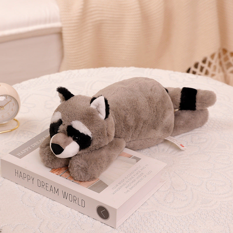 Wulula soft animal doll lazy raccoon fox sloth crocodile doll bed big pillow