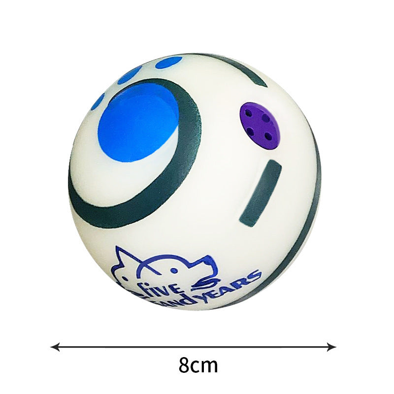 Durable Chew Toy Ball for Medium to Large Dogs - Interactive Treat Dispensing, Squeaky, and Tough Rubber Ball for Pet Entertainment