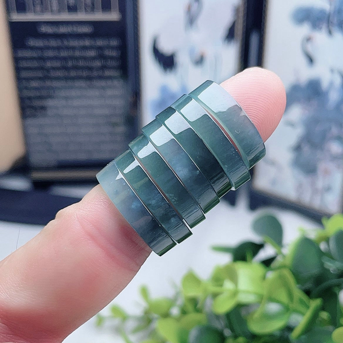 Natural jade ring