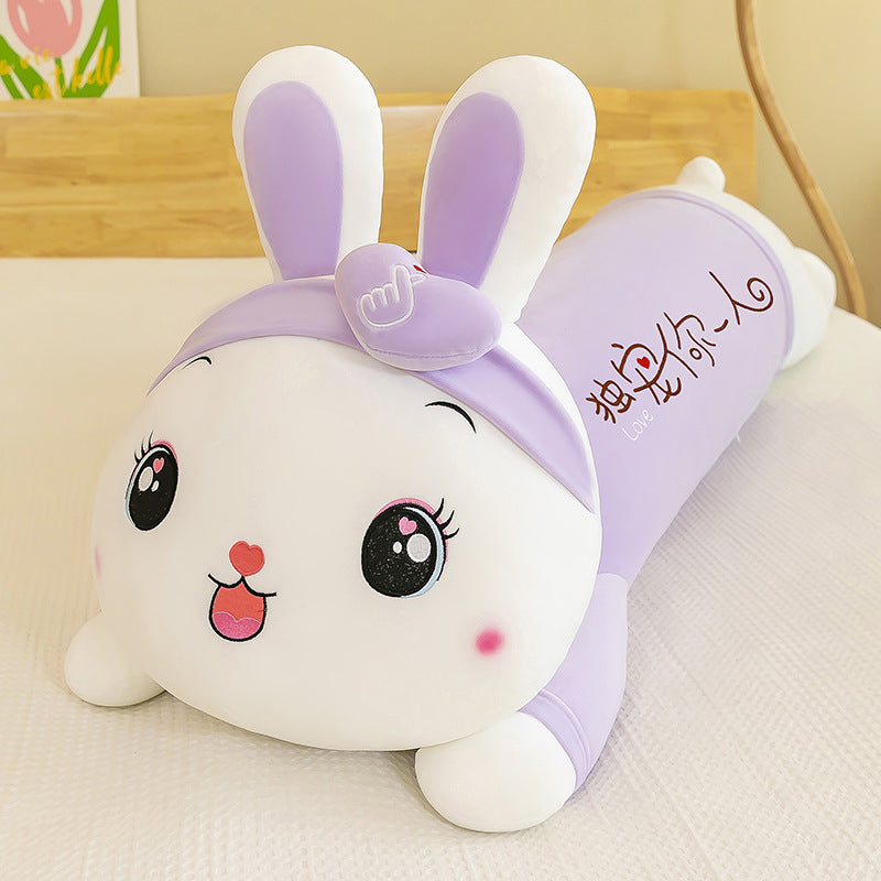 Long Body Bunny Plush Pillow - Large Hugging Doll for Bed - 5 Lengths and 6 Styles Available