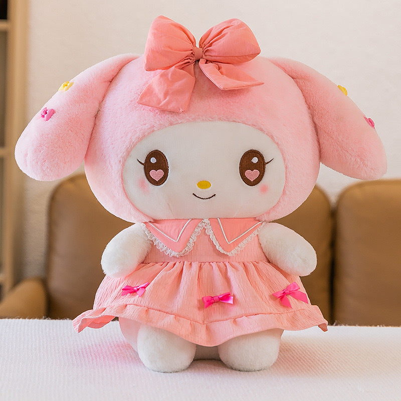 Sanrio Strawberry Kuromi, Princess My Melody, and Cinnamoroll Plush Toys - Multiple Styles and Sizes