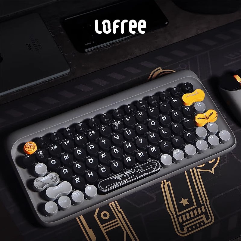 Lofree Shandong Ship Color Mechanical Keyboard and Mouse Set - Wireless Bluetooth Tea Switch Keyboard for Laptops