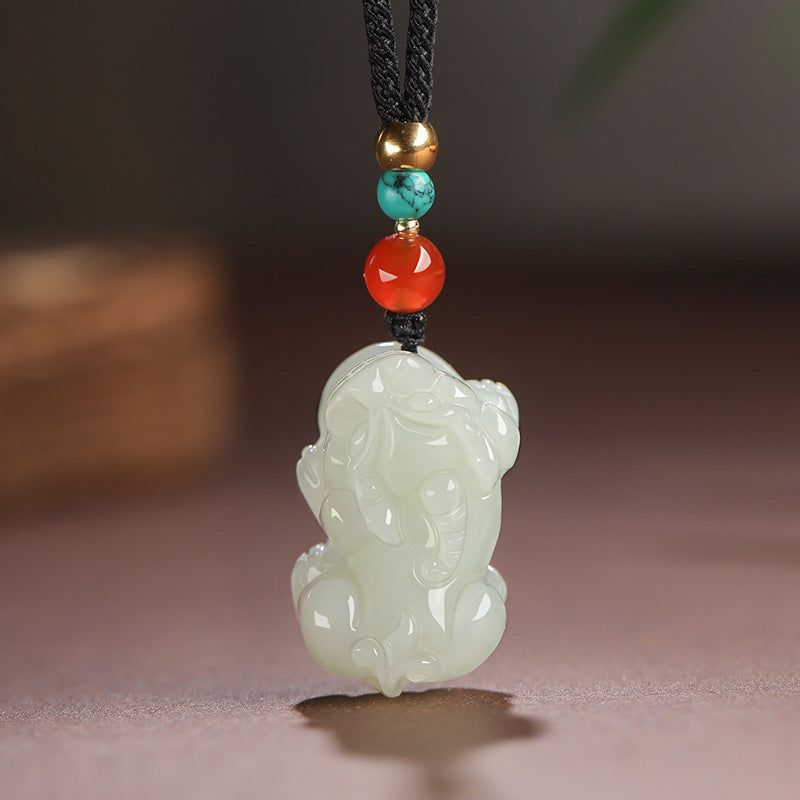 Natural Hetian Jade Pixiu Pendant