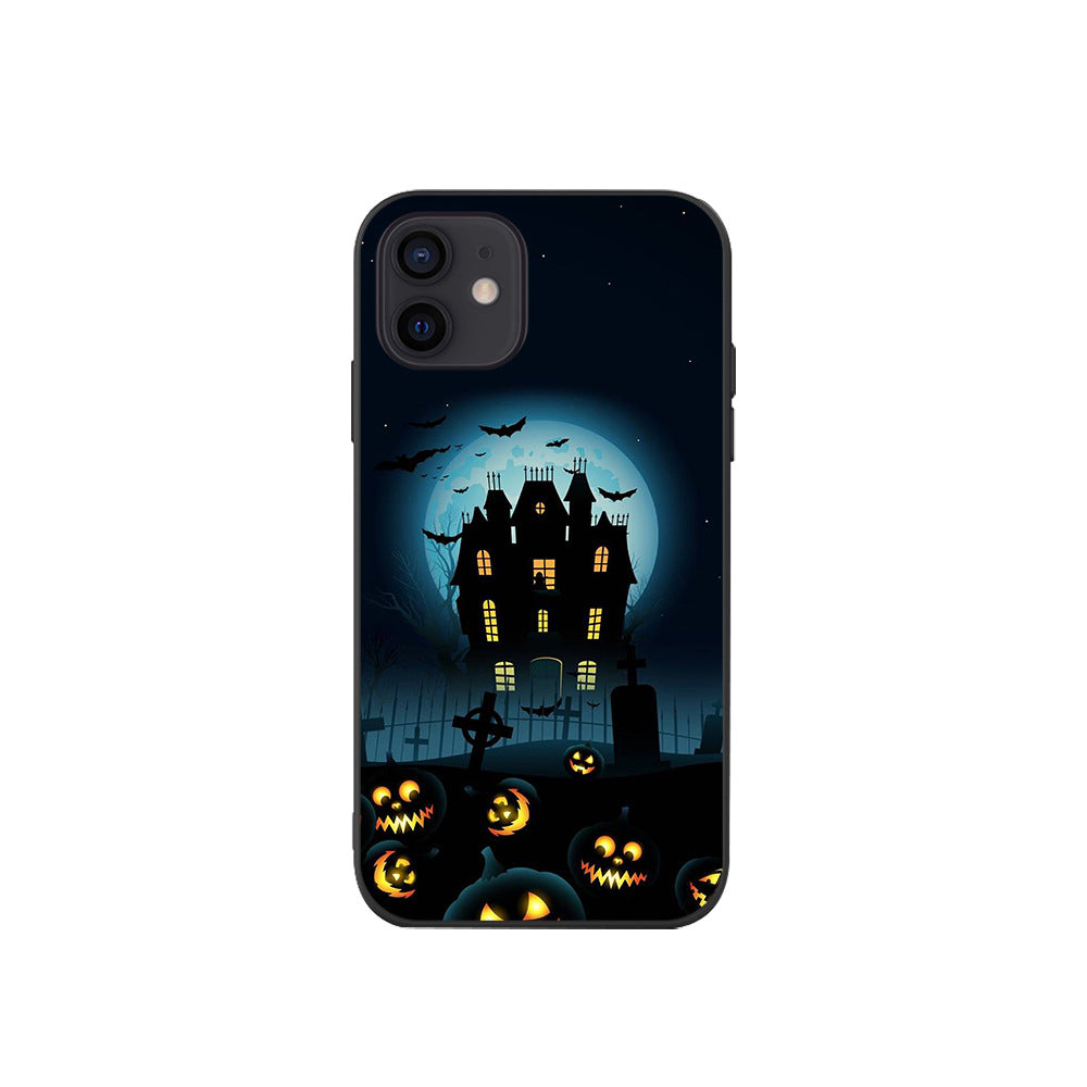 Halloween Party Phone Case - Creative Pumpkin, Witch, Bat, and Haunted House Protective Cover