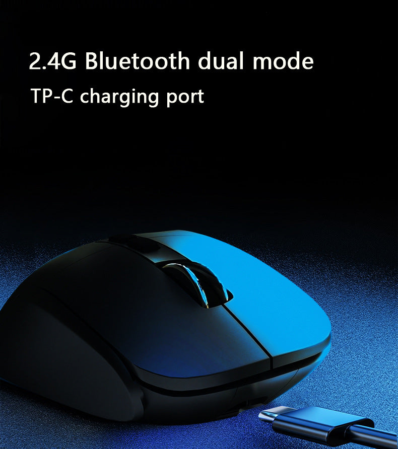 New Type-C Charging Wireless Dual-Mode Bluetooth Mouse - Compatible with Tablets, Phones, iPads, and Computers