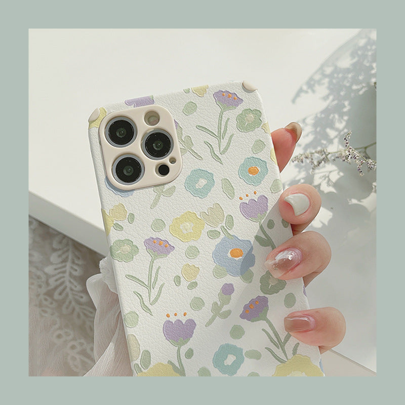 Fresh oil painting flowers for iPhone Apple series mobile phone case