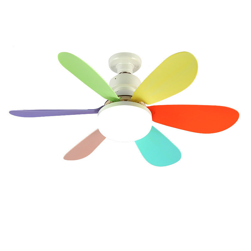 Remote Control LED Ceiling Fan Light - Silent, Adjustable Speed and Brightness, E27 Base Oscillating Fan Bulb