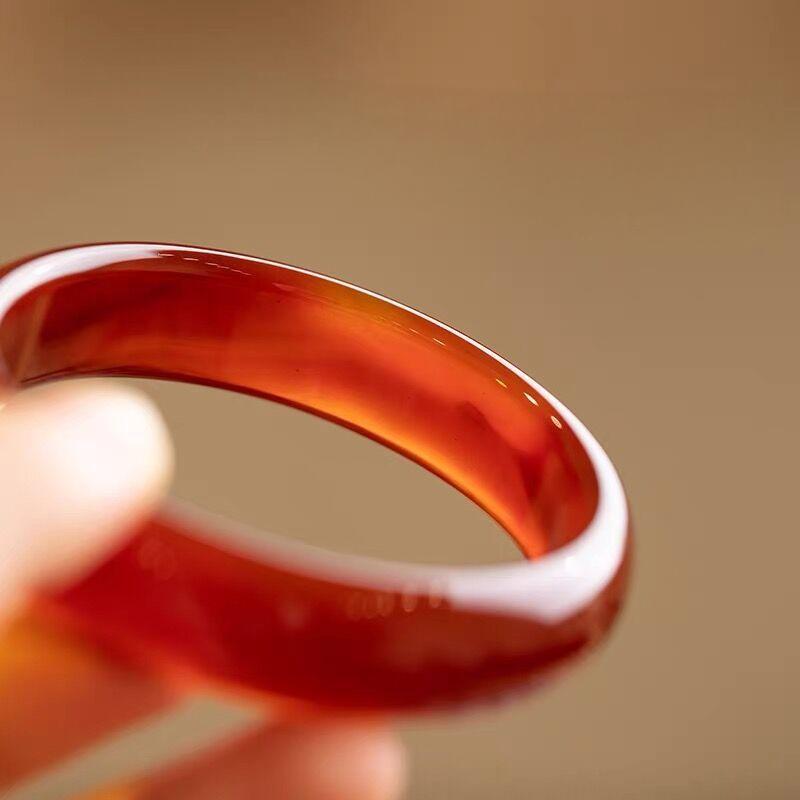 Natural Red Agate Bangle