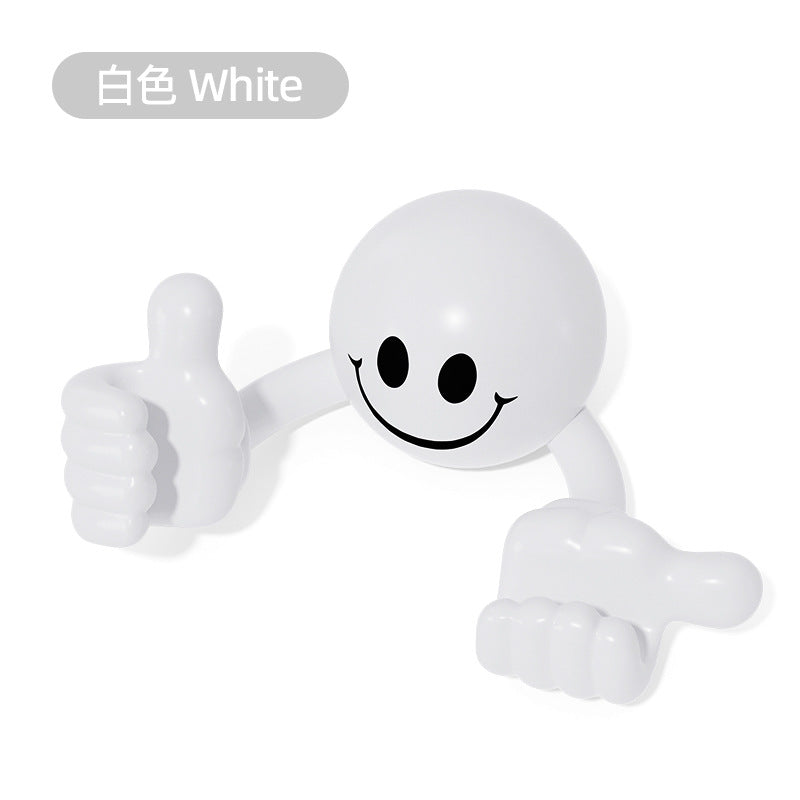 Smiley Face Thumbs Up Phone Holder - Desktop Cartoon Stand, Multiple Colors and Styles