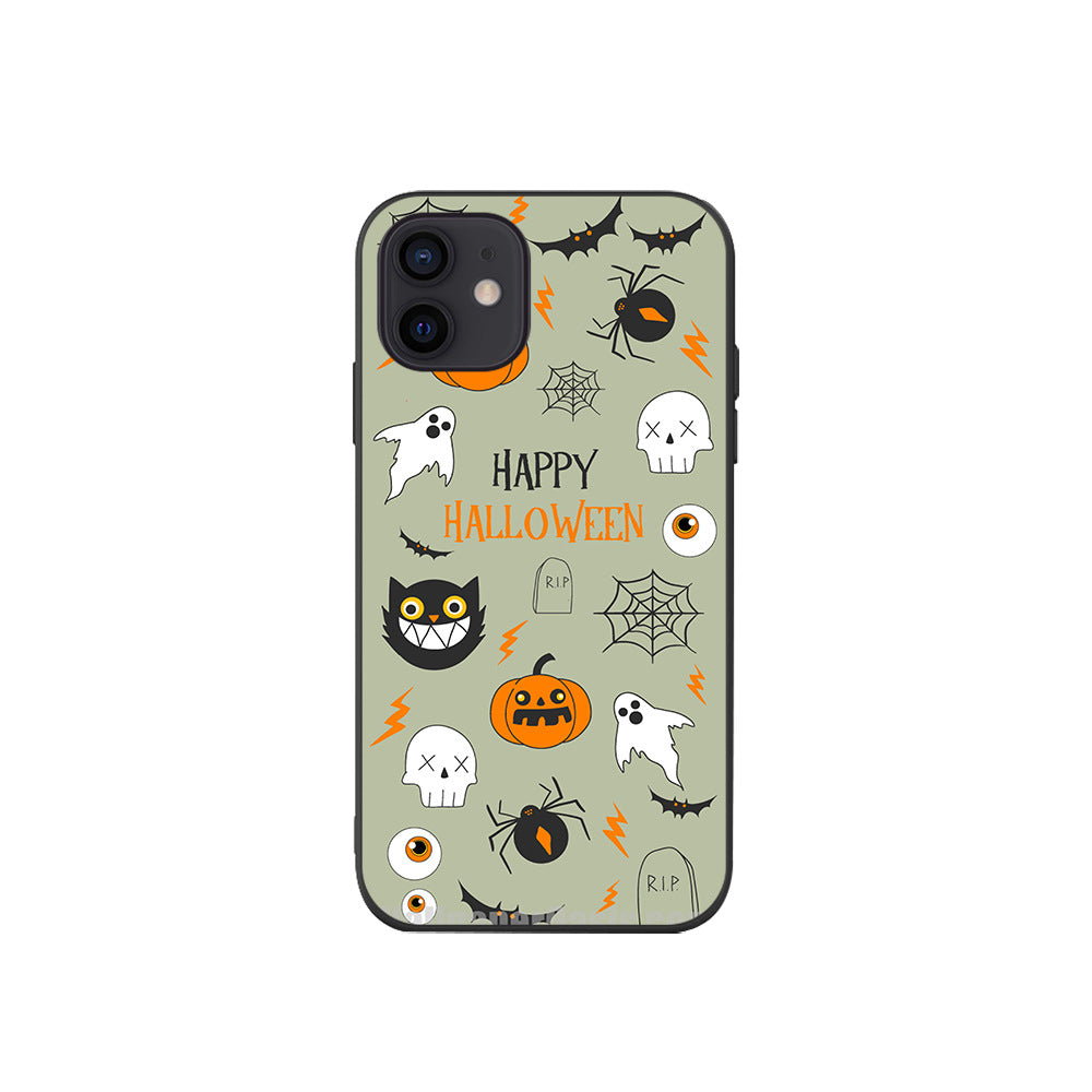 Halloween Party Phone Case - Creative Pumpkin, Witch, Bat, and Haunted House Protective Cover