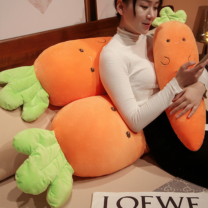 Removable Washable Carrot Plush Body Pillow - Long Hugging Soft Toy for Sleeping