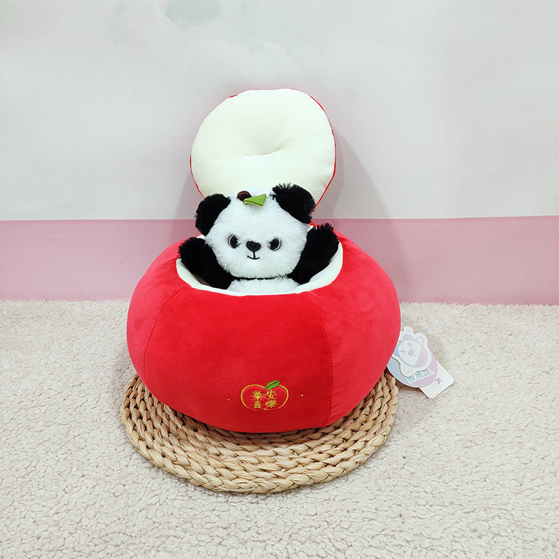 Bamboo Tube Panda Plush Toy - Adorable Panda Stuffed Animal and Pillow Gift