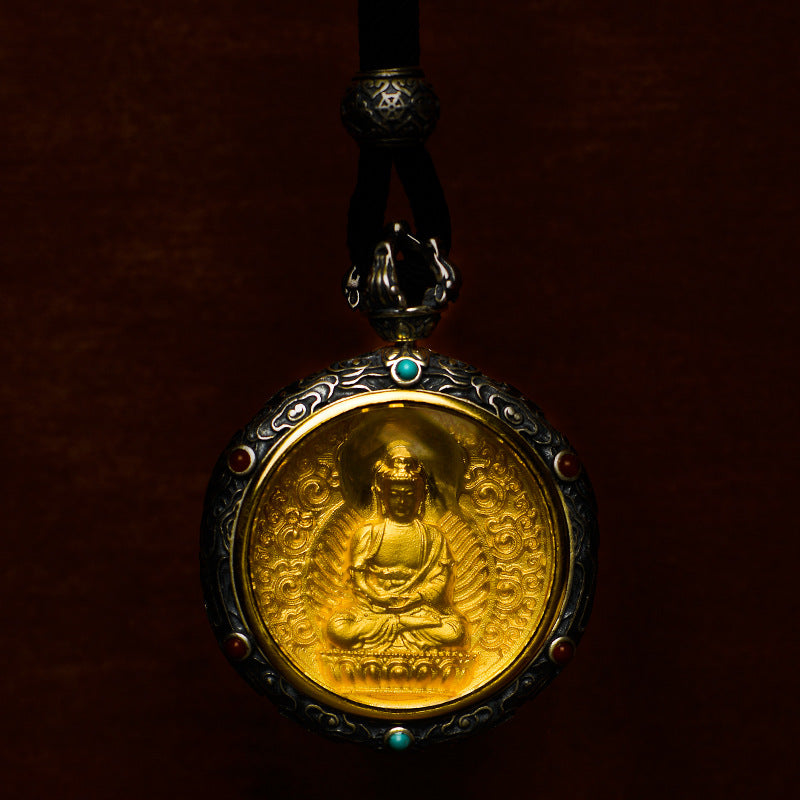 s925 silver eight guardian gods natal Buddha amulet