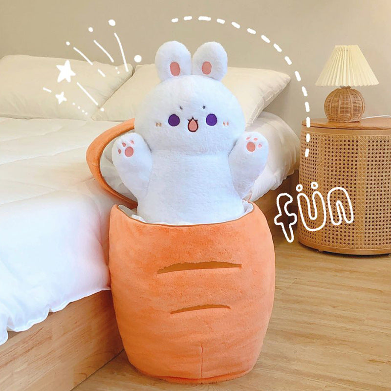 Taiyaki Plush Pillow - Cute Carrot Rabbit and Animal Plush Toy