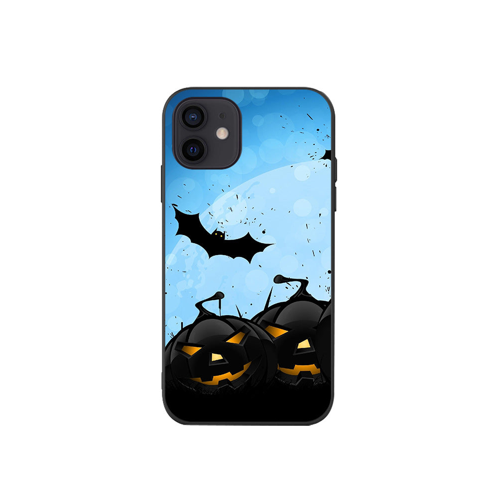 Halloween Party Phone Case - Creative Pumpkin, Witch, Bat, and Haunted House Protective Cover