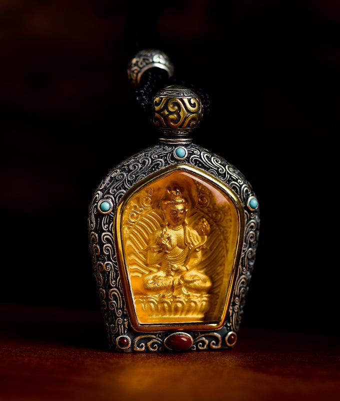 Eight guardian gods s925 silver natal Buddha amulet