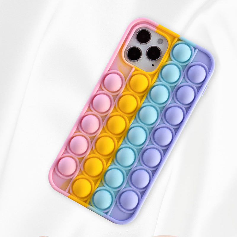 Rainbow Beans for Apple series decompression silicone soft shell mobile phone protective case