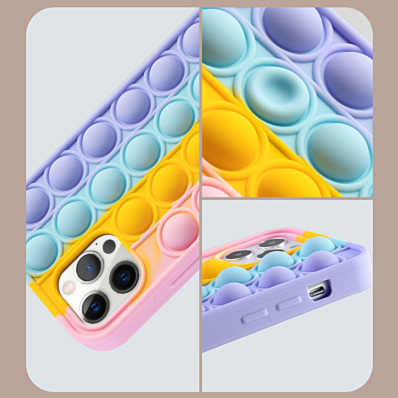 Rainbow Beans for Apple series decompression silicone soft shell mobile phone protective case