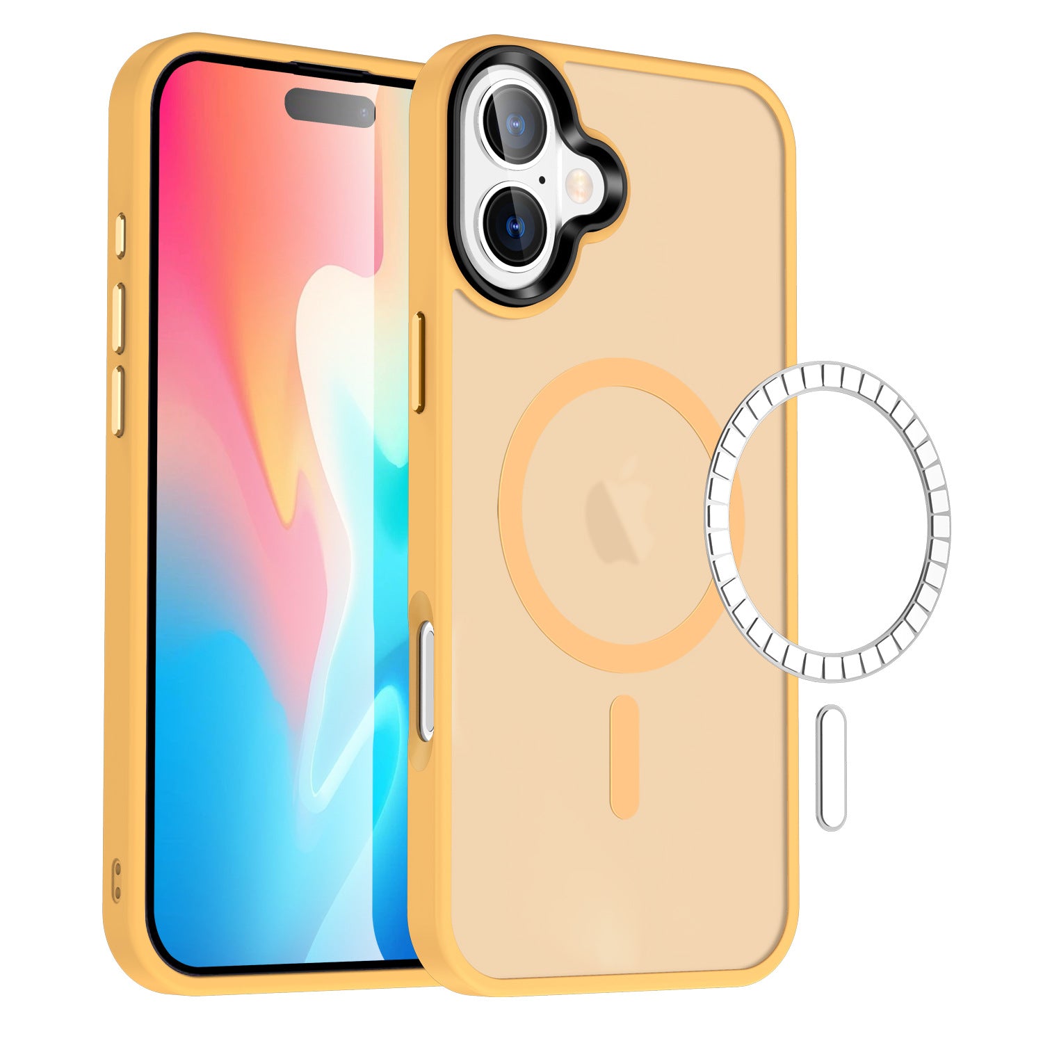 Apple series mobile phone case frosted magnetic case wireless charging anti-fall mobile phone protective case