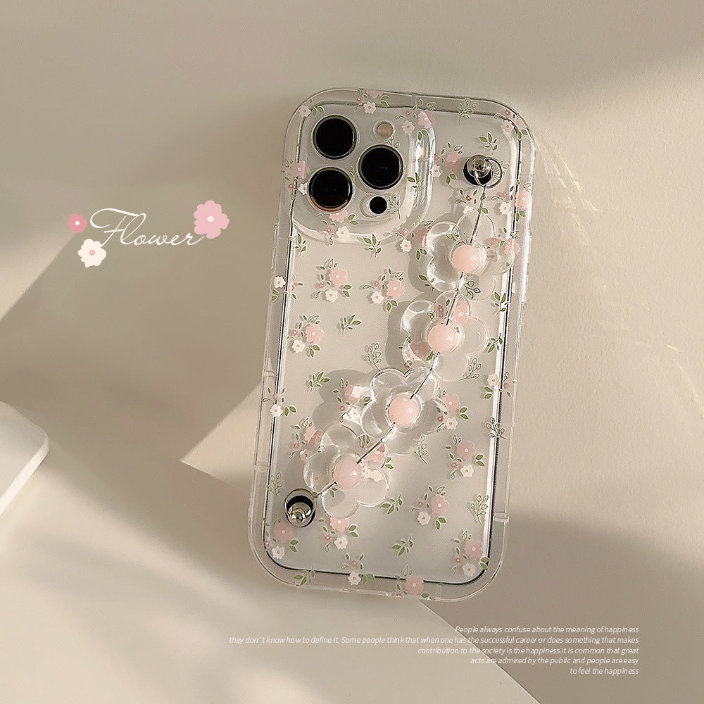 Fresh floral iPhone series Apple transparent phone case