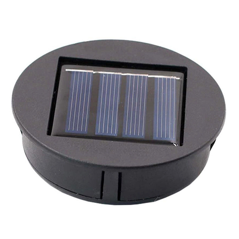 Solar-Powered Iron Lantern with Battery Box - Outdoor Plastic Hollow Ceramic LED Light Accessories