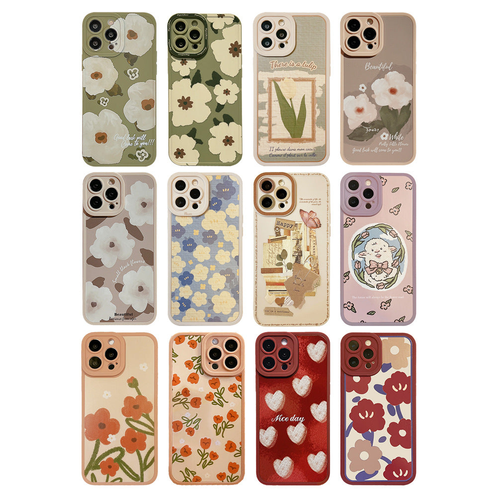 Flower Angel Eyes Phone Case Suitable for Apple Series Artistic Soft Case