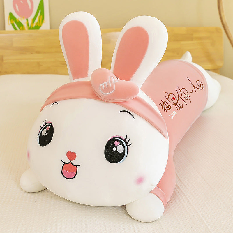 Long Body Bunny Plush Pillow - Large Hugging Doll for Bed - 5 Lengths and 6 Styles Available